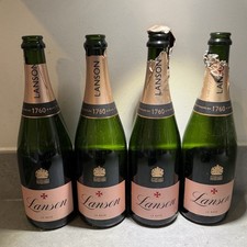 4 Empty Lanson Rose 75cl