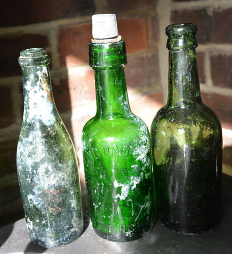 Antique glass bottles old - bottles,