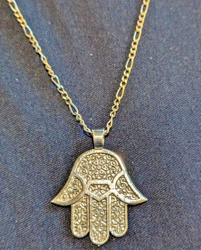 Sterling silver hamsa - silver, hand
