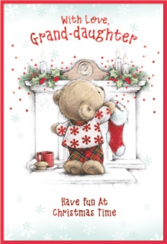 Granddaughter christmas card - christmas,