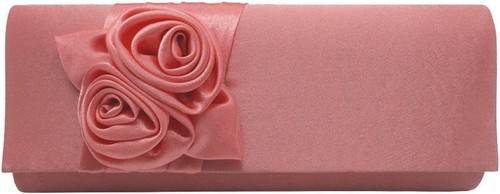 Satin floral envelope clutch - floral,