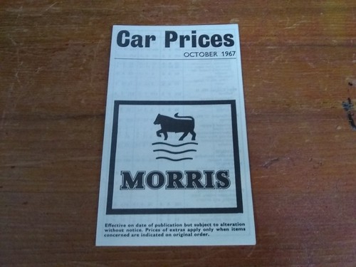 Morris price list october - morris,