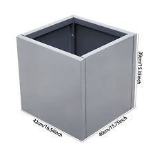 Galvanised Metal Trough Outdoor Planter Garden Plant Pot Flower Bed Rectangle