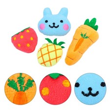 4Pcs Catnip Cat Toys Fruits Cartoon Shaped Pet Plush Chew Bite Interactive Toy