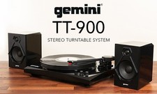 Gemini TT-900 Stereo Turntable System With Speakers - Black