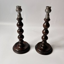 Vintage Wooden Candle Holders