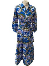 Boden Clara Cotton Maxi Shirt Dress Floral Print Size UK 8 1 RVB001
