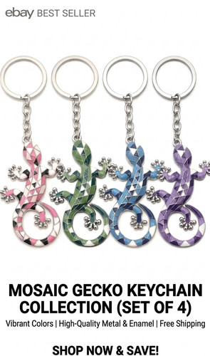 Gecko lizard keychain lucky - lizard,
