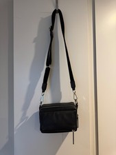 Whistles Bibi Small Black Leather Crossbody Bag - Good Used Condition