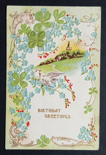 Happy birthday greetings - birthday, doves