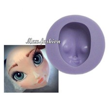 3D Girl Princess Face Silicone Cake Mold Fondant Sugarpaste Doll Head Mould Tool