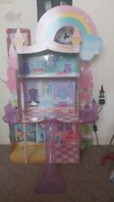 Kidkraft Wooden, Solid Rainbow Dreamers Unicorn Mermaid Dollhouse. Read Desc