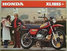 HONDA XL185S Motorcycle USA Sales Brochure For 1979 #A0317