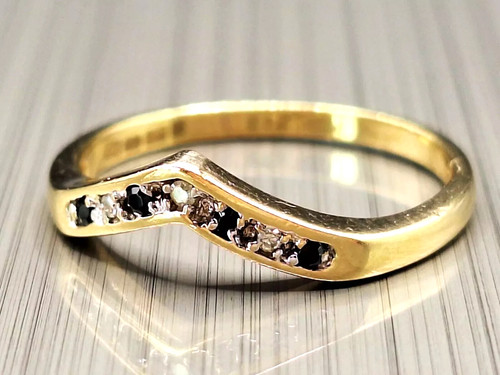 Vintage 9ct gold diamond - vintage,