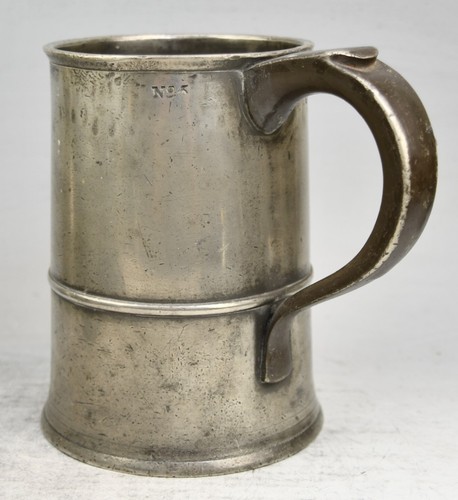 Fine antique pewter quart - antique,