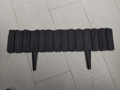 Wooden grey picket fence panel - wooden,