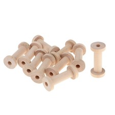 10x Wooden Bobbins Spools Assorted Sizes Sewing Cotton Reels Craft Ribbon