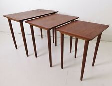 STUNNING VINTAGE DANISH TEAK BRAMIN NEST OF TABLES - H W KLEIN