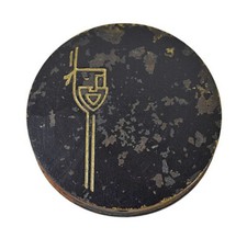 Vintage Art Deco Max Factor Dry Rouge Carmine Compact Inc Puff