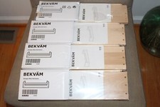 Lot of 4 New IKEA Bekvam Birch Wooden Spice Kitchen Shelf Sets - SEALED