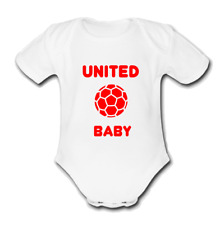 man@ utd BABY Babygrow Baby vest grow bodysuit Cute Football MANCHESTER@ united
