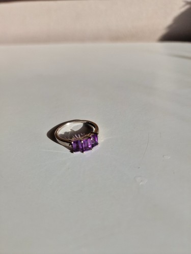 925 silver amyathst ring - silver,