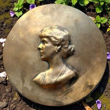 Antique Plaque Bronze Head