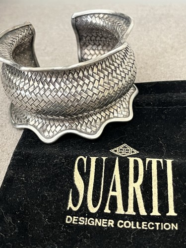 Silver cuff bracelet suarti - cuff,