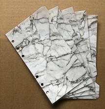 Filofax Personal Organiser Planner - Grey / Silver Marble Dividers - Laminated
