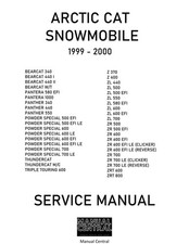 ARCTIC CAT SNOWMOBILE 1999-2000 PANTERA 580 1000 SERVICE WORKSHOP REPAIR MANUAL