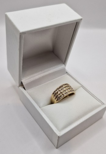 18ct gold row diamond pave - gold,