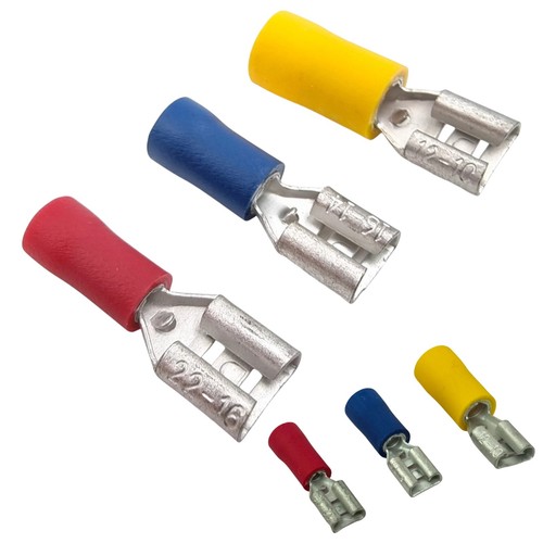 Insulated female spade crimp - insulated,