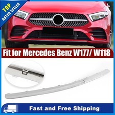 CHROME FRONT BUMPER SPLITTER TRIM FOR MERCEDES CLA W118 A CLASS W177 AMG 2018-23