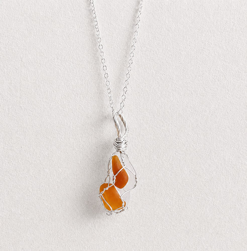 Amber cascade necklace - cascade,