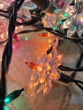 40 Vintage PIFCO Lotus Christmas Lights 