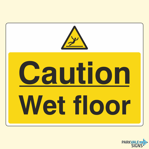 Caution wet floor sign - caution,