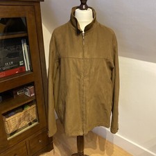 M&S Tan Summer Faux Suede Coat Gents Xl  GUC