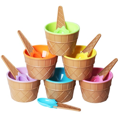 Trixes ice cream - cream, bowls