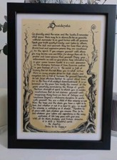 Desiderata glossy framed poem
