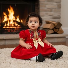 Baby Girl Dress Wee Me Red