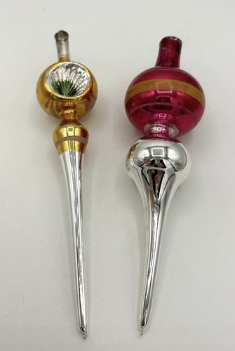 Pair vintage mercury glass - of,
