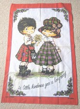 Vintage Tea Towel. Vista. Made In Britain. Scottish. A Little Kindness. Unused