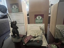 Limited American Chestnut Folk Art 5 Piece Sculptures Set