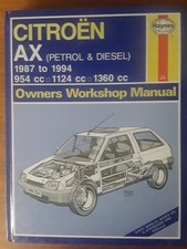 HAYNES CITROEN AX PETROL AND DIESEL 187-1994 WORKSHOP MANUAL