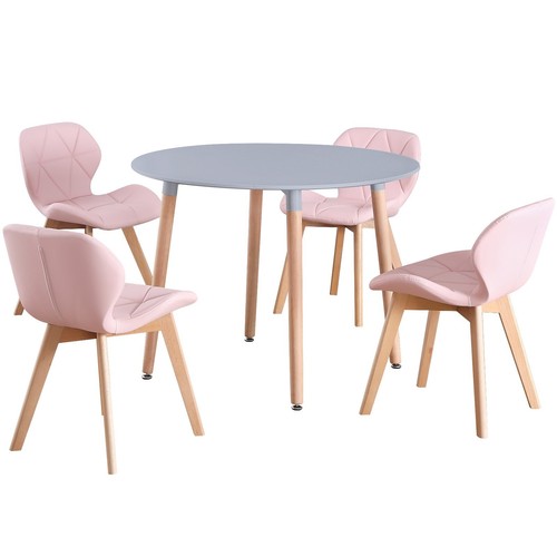 Round seat grey dinner table - seat,