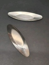 Set of 2 Small Boat Shape Stainless Steel Trays, Mini Cake Moulds ~ 15.3 cm