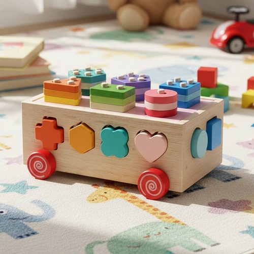Kids wooden shape sorting - kids,
