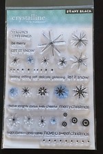 Christmas snowflakes sentiment Crystalline T Transparent Penny Black clear stamp