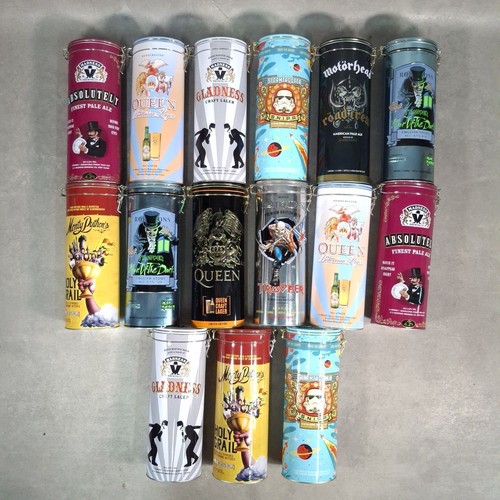 15x empty beer tins job - beer,