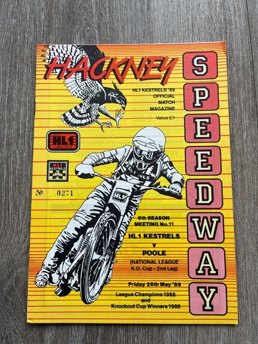 Hackney speedway programme - hackney,